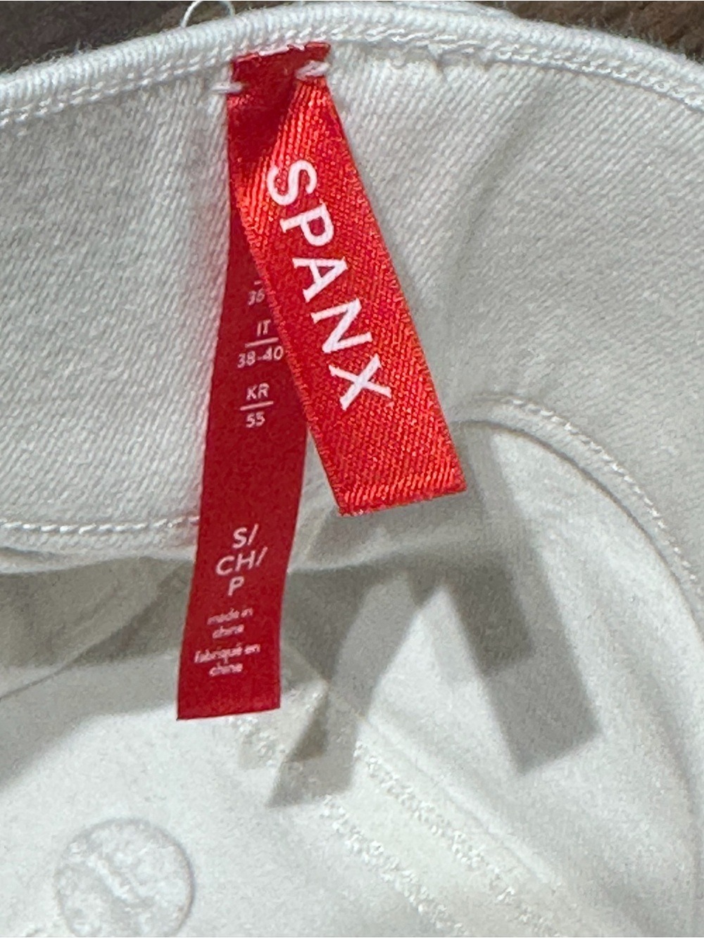 Spanx Jeans Womens Small White Flare High Rise Slim Pull On Stretch 20349R - Picture 3 of 11